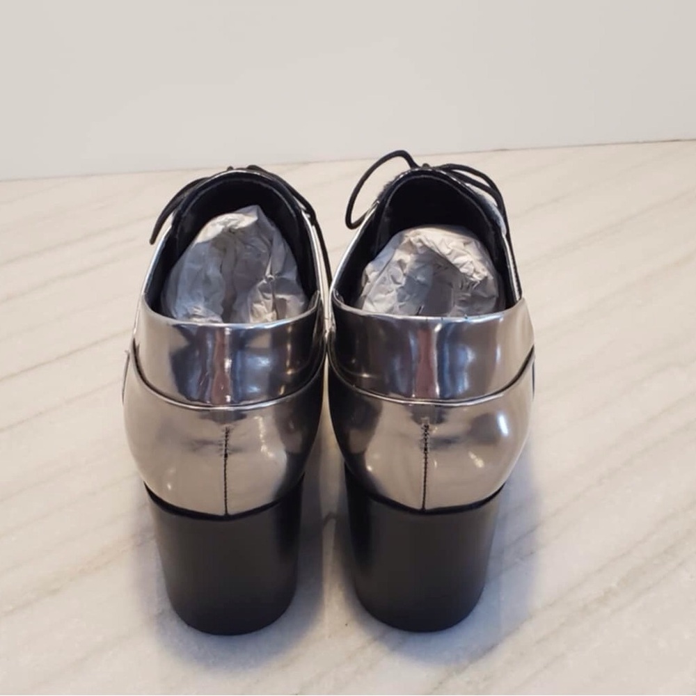 Jason Wu Silver, Leather, Pony Hair Brogues Oxfords 7.5 - Picture 6 of 13